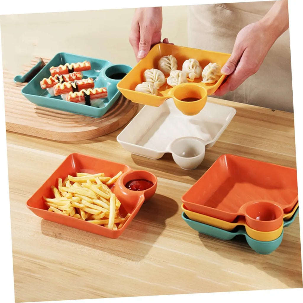 DipEase – Sauce Separated Plate for Mess-Free Eating