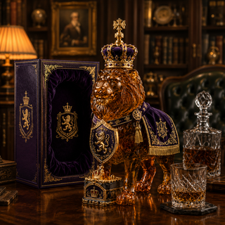 RoyalVessel – Premium Lion Design Glass Decanter