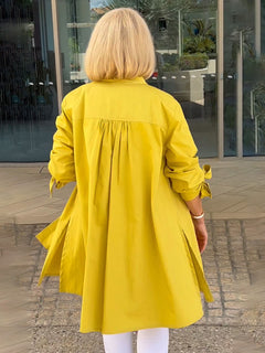 FlowLine – Women’s Long Cotton Swing Shirt Jacket