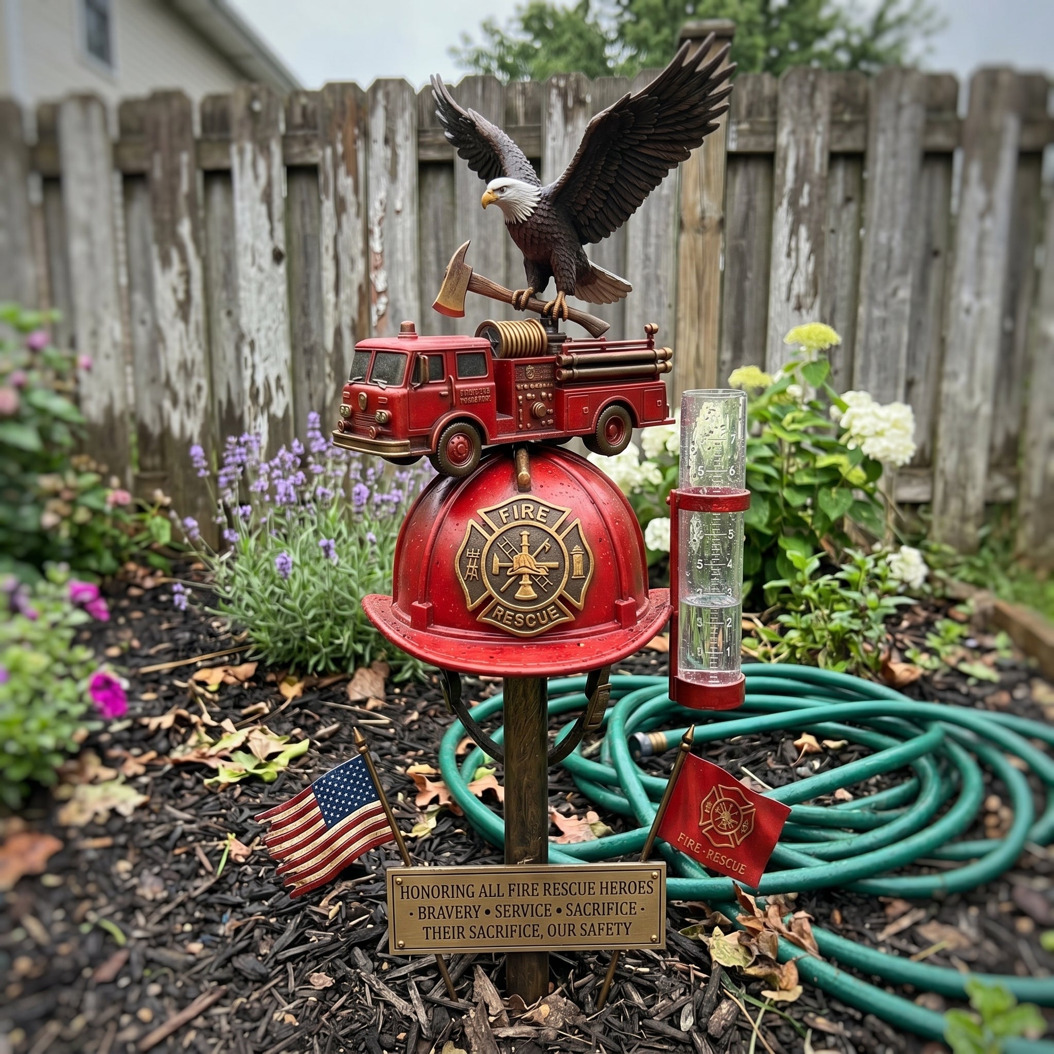 🏆Last Day Promo: 49% OFF 🎖️- Firefighter Tribute Garden Rain Gauge