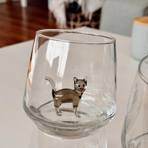 FelineElegance - Cat Figurine Glassware