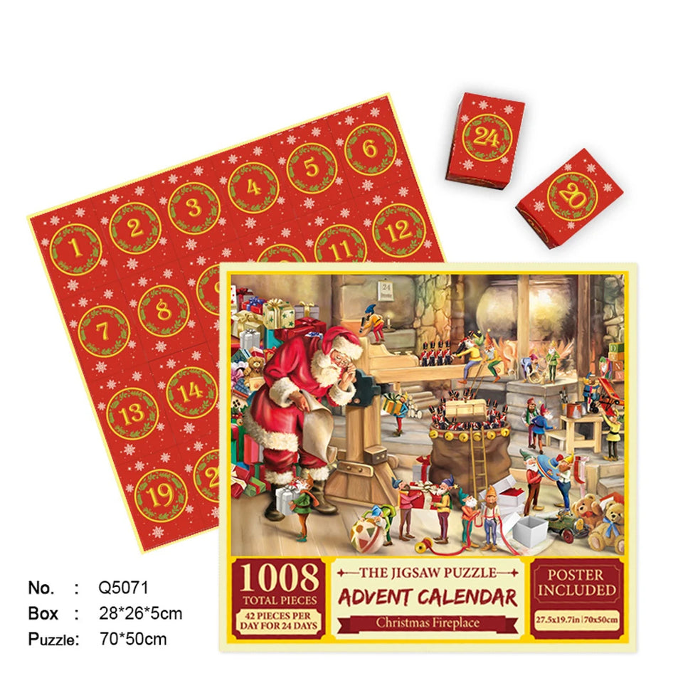 Merry Jigsaw Advent Calendar Puzzle