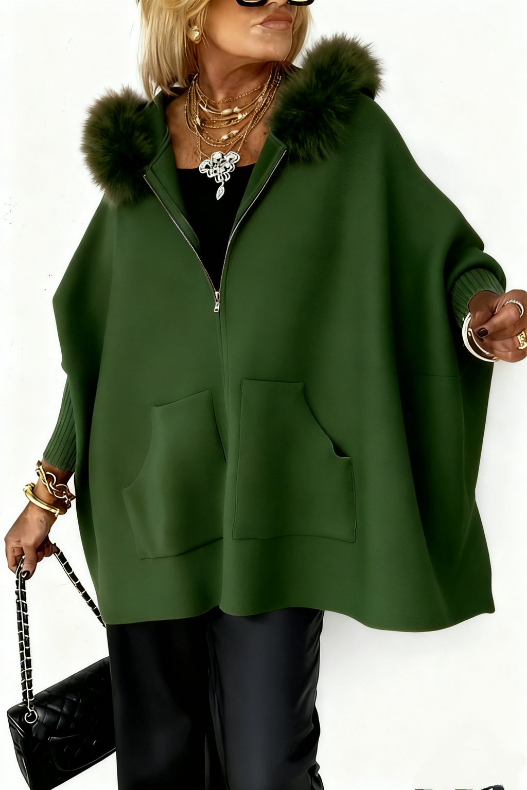 CozyCharm – Fur Collar Casual Jacket for Women