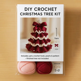 🎄 DIY Häkel-Weihnachtsbaum-Set – ✨ Handgemachtes Weihnachtsdekorations-Set