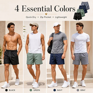 ❄️ Ice Silk Quick-Dry Athletic Gym Shorts 4-Piece Pack – Unrestricted Breathable Comfort