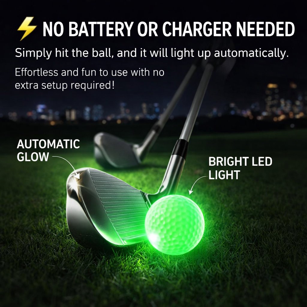 ⛳ Glow-On Impact LED Golf Balls
