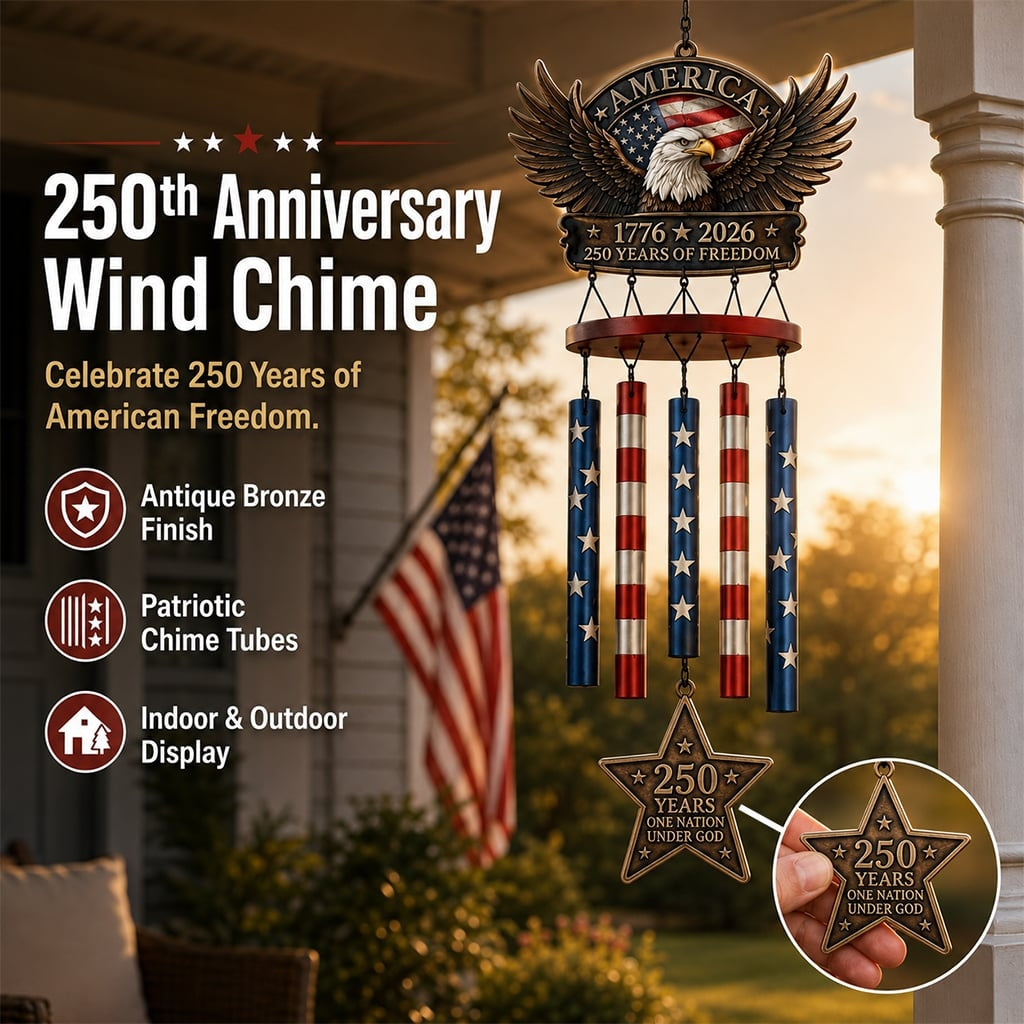 HeritageChime – Premium Patriotic Memorial Wind Chime