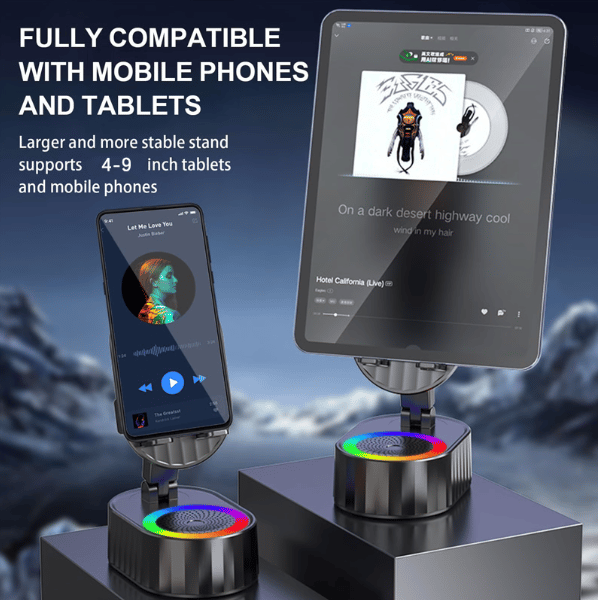 Vionix | Wireless Speaker Stand | Powerful Audio & Handy Charger