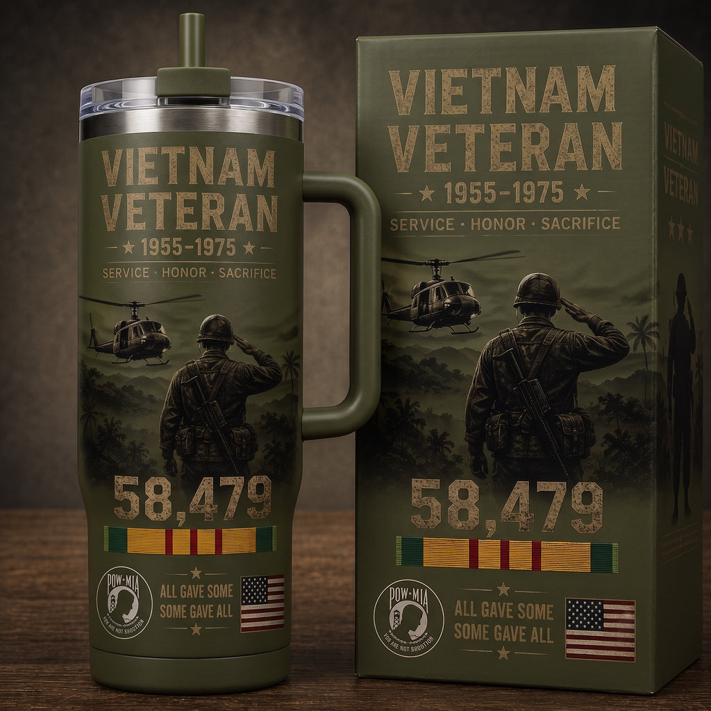 🇺🇸 Last Day Promo: 49% OFF 🎖️ - Vietnam Veteran Tribute Stainless Steel Tumbler