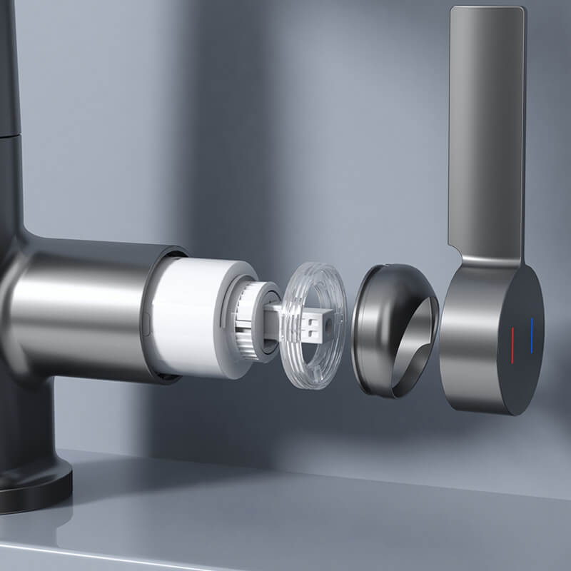 AuraStream – Pulling & Lifting Digital Display Faucet