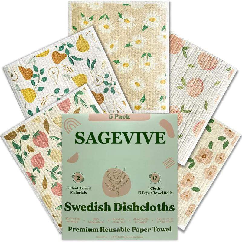 FreshFiber - Ultra-Absorbent Swedish Dishcloth Set