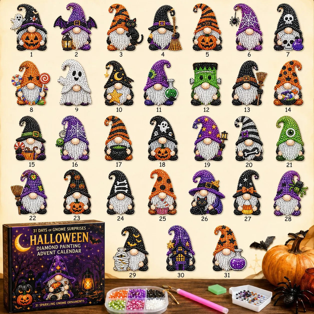 SpookySpark – Halloween Diamond Art Surprise Calendar