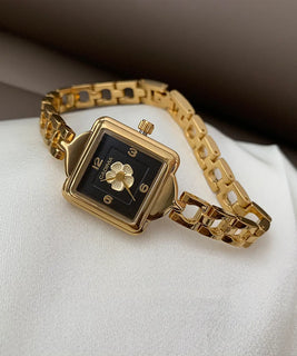 GoldenBloom – Camellia Square Dial Chain Watch