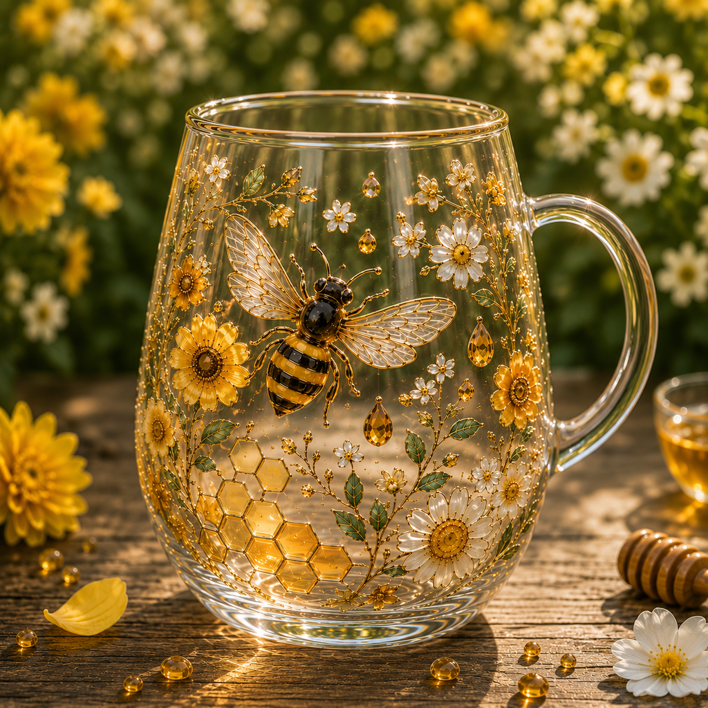 ☀️ Sweetness, Hope & Joy 🐝 2026 Limited Edition Honey Bee Garden Glass Tea Cup