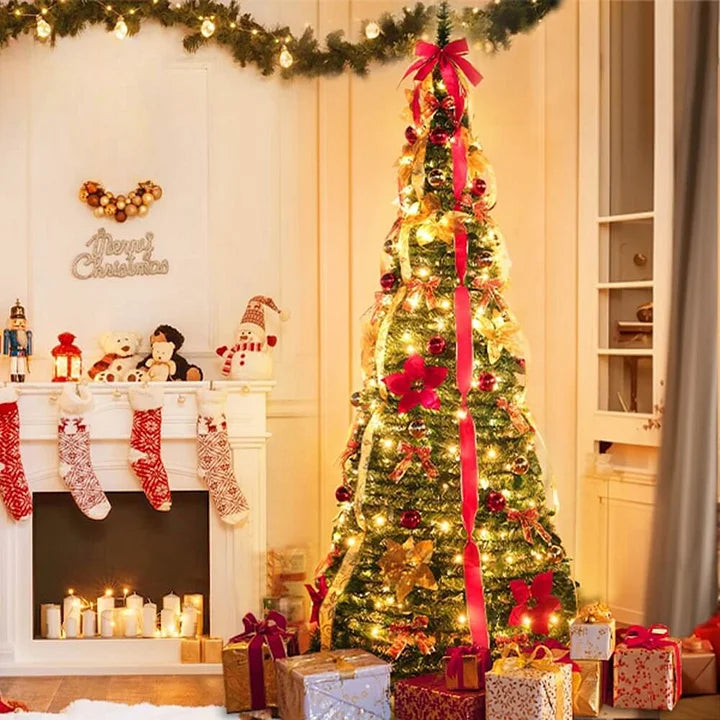ScarletShine – Pop-Up Red Christmas Tree Set