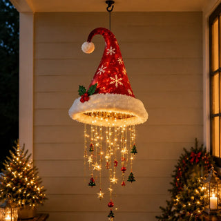 SantaGlow – Warm Light Christmas Hat Chandelier