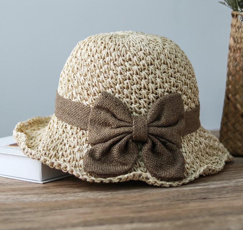 🔥Hot Sale 49% OFF✨Straw Hat with Retro Bow – Foldable & Breathable for Summer