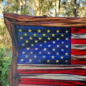 FreedomForge - Handcrafted Wooden American Flag