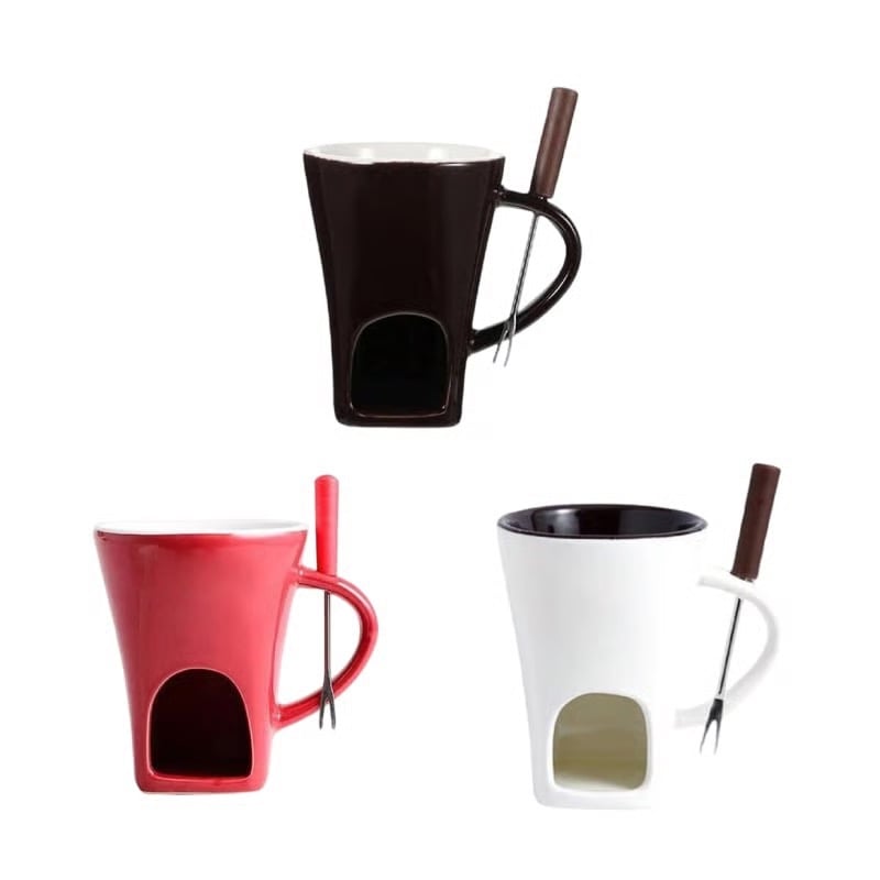 FatrouGirl Chocoladefondue bekerset, 200 ml keramische FatrouGirl Chocoladefondue bekerset, 200 ml keramische