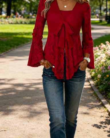 UrbanGrace - Women’s V-Neck Blouse