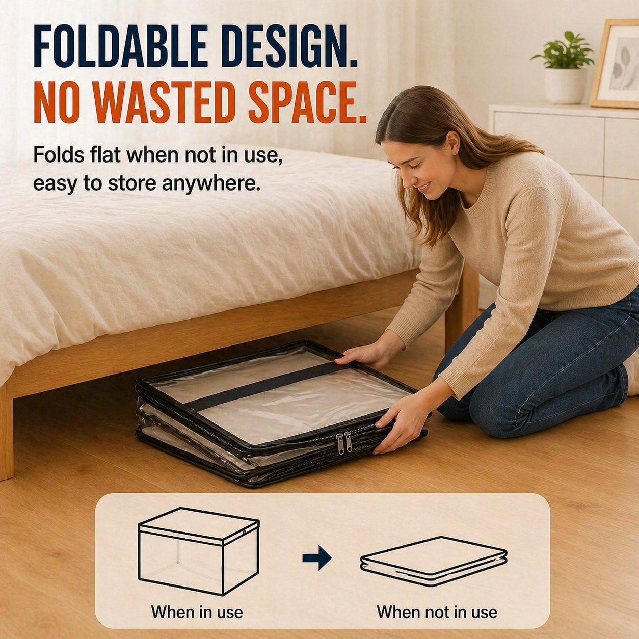 📦Large Heavy-Duty Thick Plastic Clear Storage