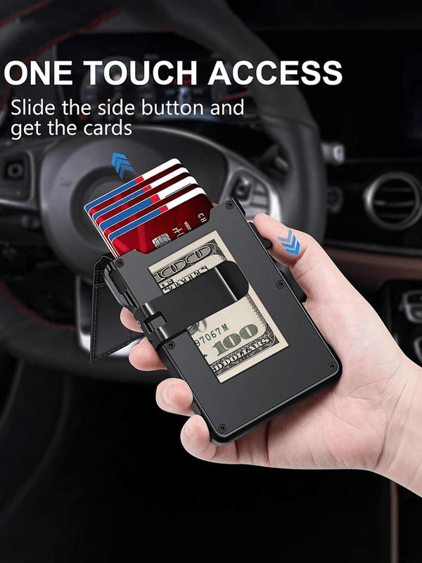 CoreVault – Aluminum Pop-Up Card Wallet