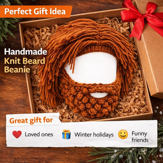 BeardBoss – Knitted Beard Beanie with Hair Wig