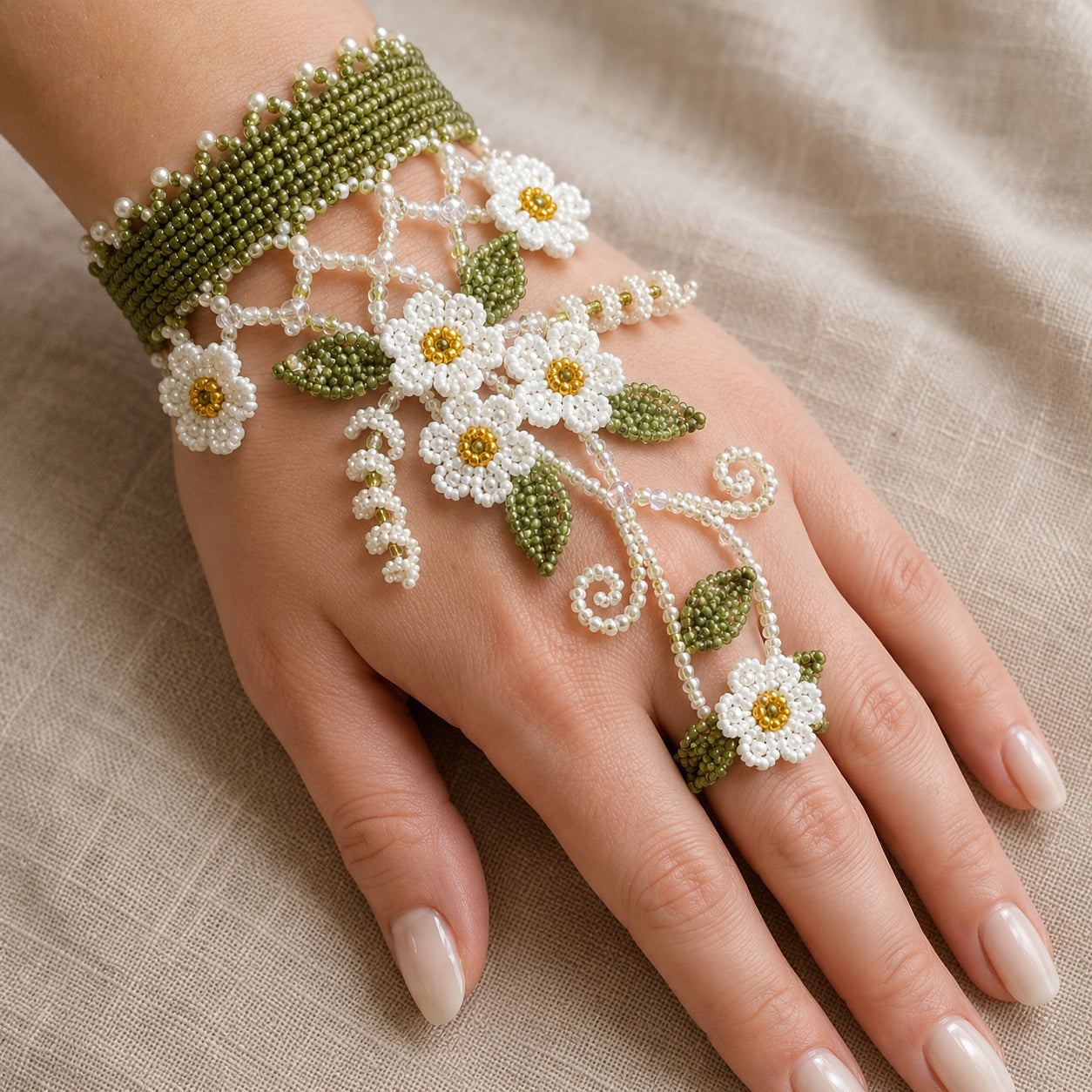 🔥 49% OFF – DIY Beaded Hand Bracelet Kit – Create Your Own Wearable Art🔥Last 4 hours🔥BUY 3 GET 1 FREE (Add 4 Pcs To Cart)