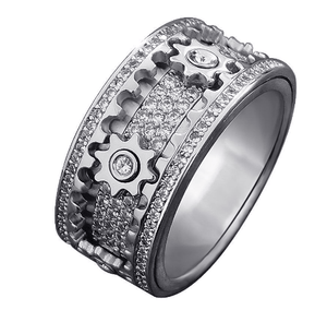 GeoShine – Handmade 3D Diamond Statement Ring
