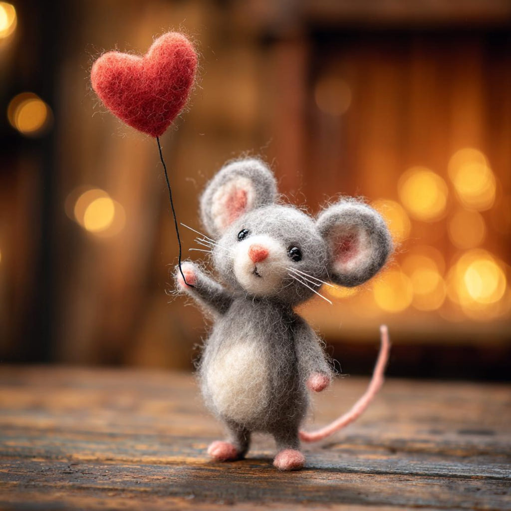 LoveMouse – Needle Felted Valentine’s Gift