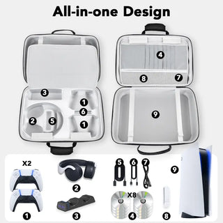 ConsoleShield - Premium PS5 Carrying Case with Custom Compartments