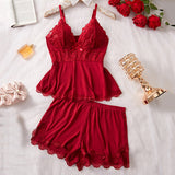 Velvelle - Floral Sleep Set in Modal with Romantic Lace Touch