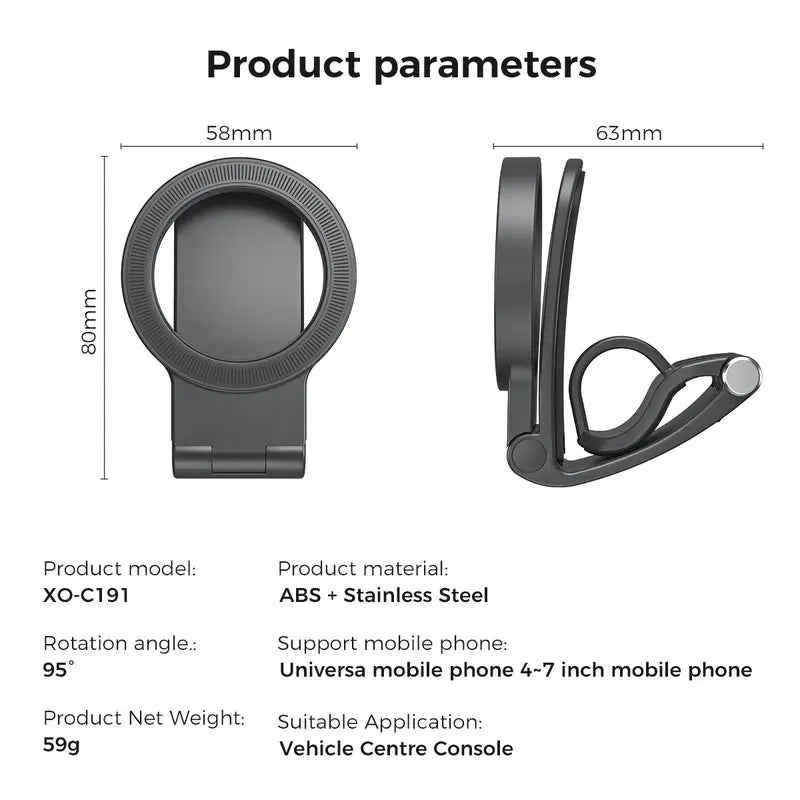 🧲 Magnetic Car Phone Mount for MagSafe – 95° Adjustable Air Vent Cell Phone Holder with Strong Suction Grip, Hands-Free Accessories for iPhone 17/16/15/14/13/12 Series