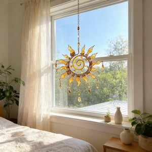 HarmoniGlow – Handmade Sun Crystal Ornament