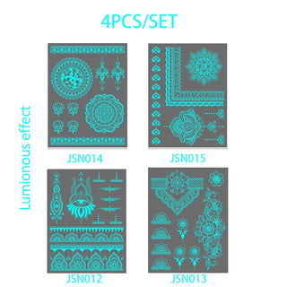 🔥Waterproof Blue Luminous Butterfly Tattoo Stickers - Temporary Body Art for Music Festivals & Parties