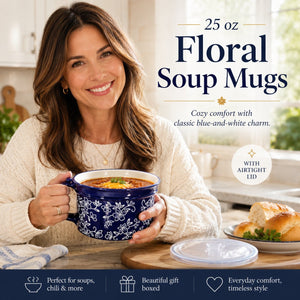 BloomBowl – Floral Handled Soup Mug