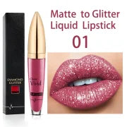 GlamAura – Diamond Matte Shimmer Lipstick