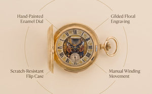 HeritageTime – Gold-Plated Mechanical Pocket Watch