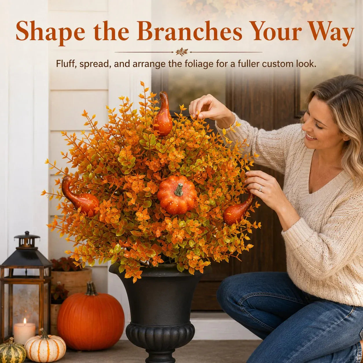 💥Limited stock for current seasonal styles 60% OFF-🍂 Artificial Fall Pumpkin Tree Stakes