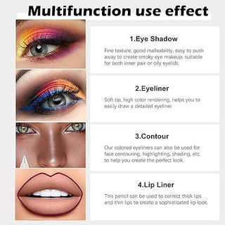 LuxeLine – 14 Waterproof Colored Eyeliners