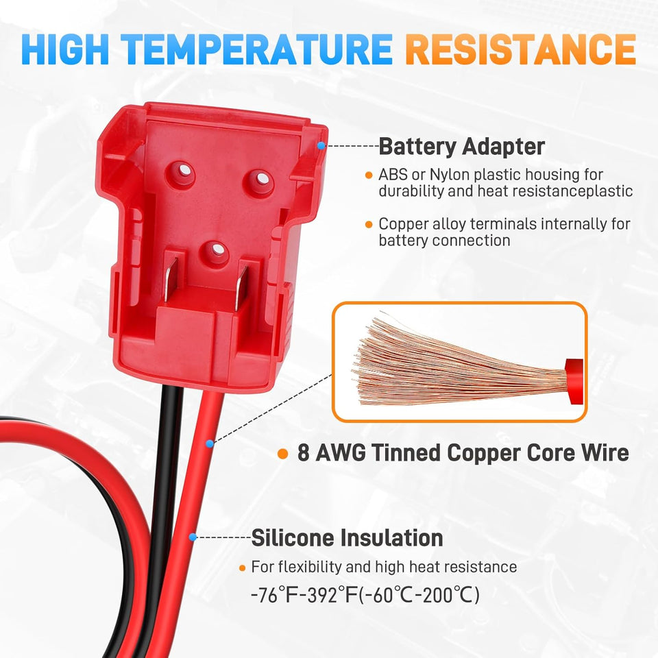 PowerStart – Car Jumper Cables with Battery Adapter