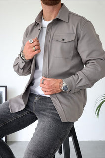 LuxeLayer – Casual Button Down Shirt Jacket