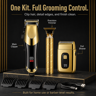 BarberEdge – Cordless Precision Hair & Beard Trimmer Set
