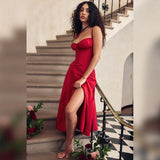 LA VIERA - Corset Lace-Up Summer Dress