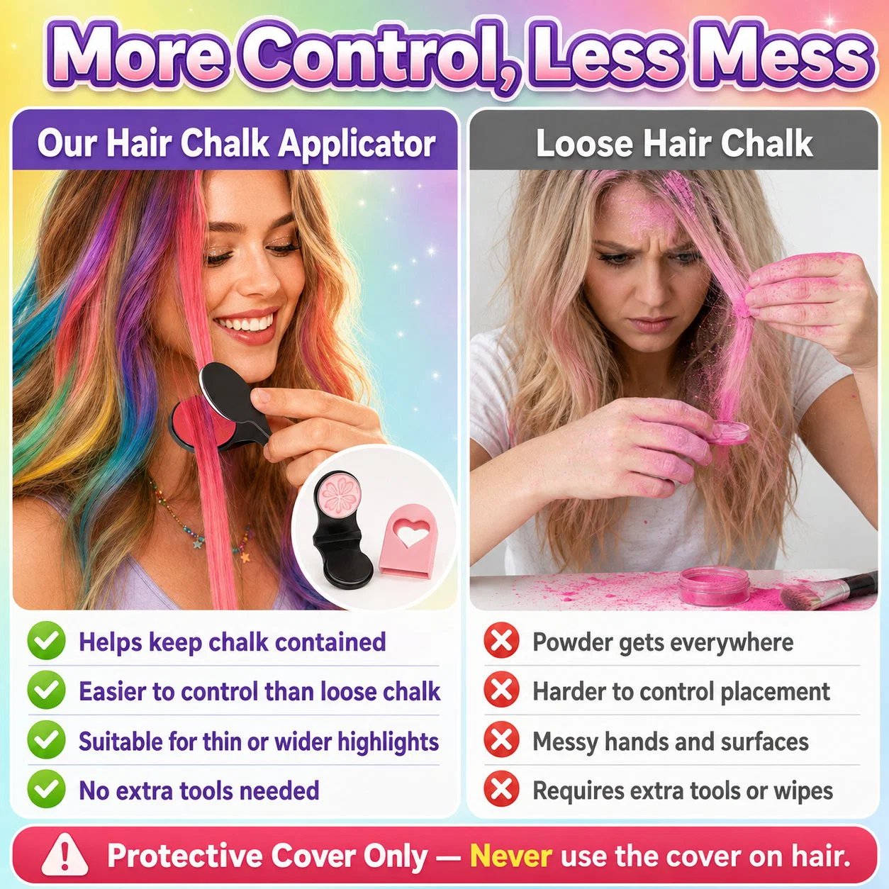 ColorRush – 12-Color Temporary Hair Chalk Applicator Set