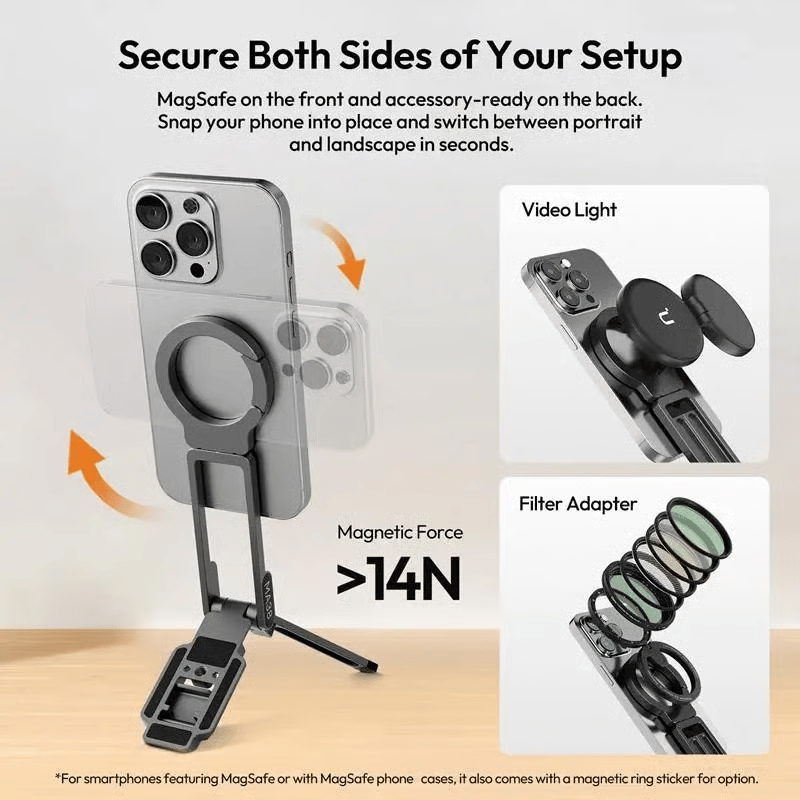 MobiMag | Magnetic Tripod & Phone Holder