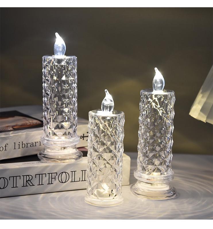 GlowElegance - LED Crystal Candle Décor