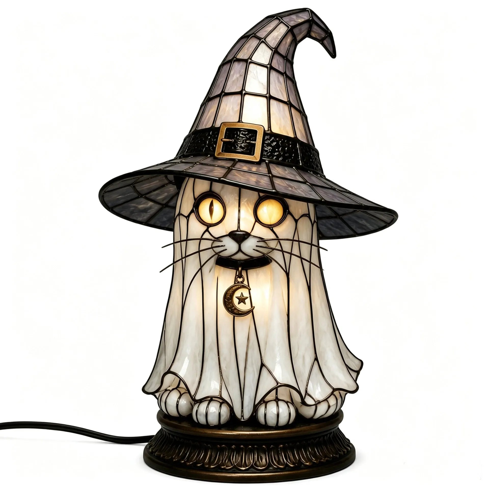 WitchGlow – Vintage Tiffany Style Cat Night Lamp