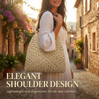 Woven Straw Shoulder Bag