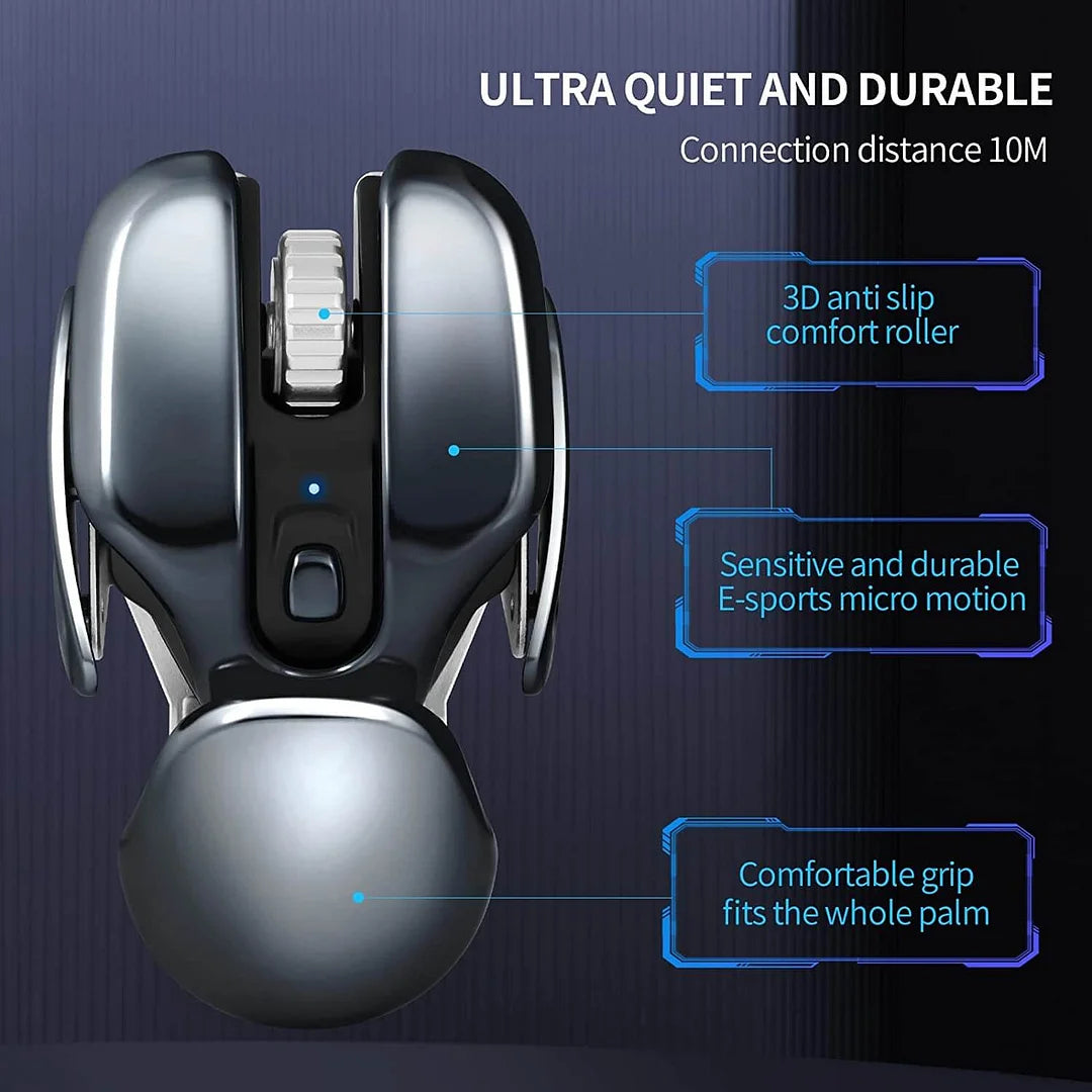 AeroClick – Wireless Ergonomic Metal Mouse